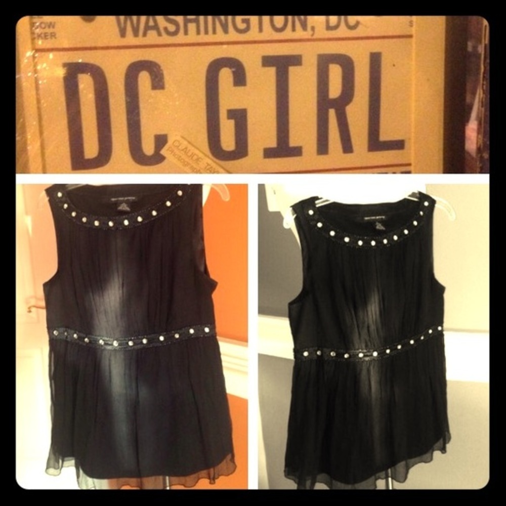 Spenser Jeremy women’s black embellished tank EUC